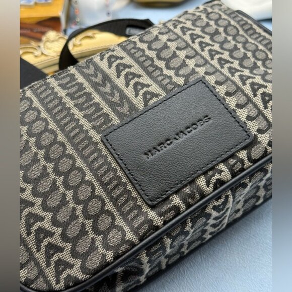 🆕 MARC JACOBS 🧿 NWT The Monogram J Marc Chain Satchel Shoulder Bag, Navy - Picture 7 of 15